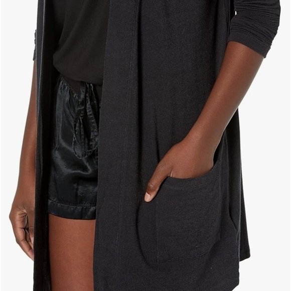 NWT Amazon Essentials Relaxed-Fit Lightweight Lounge Terry Open-Front Cardigan - Picture 2 of 6